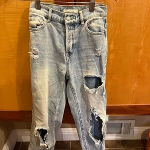 PacSun Light Wash Distressed Boyfriend Jeans